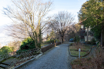 Park in Brunate on the mountain above Lake Como