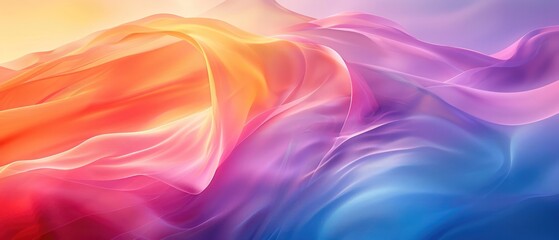 Obraz premium a close up of a colorful wallpaper with a wave pattern.Generative AI