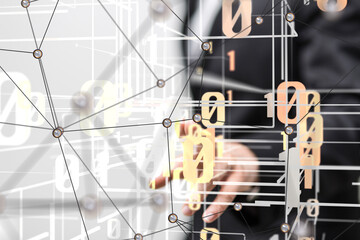 Business intelligence analyst dashboard on virtual