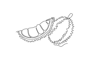 Fruits concept. Single line draw design vector graphic illustration.