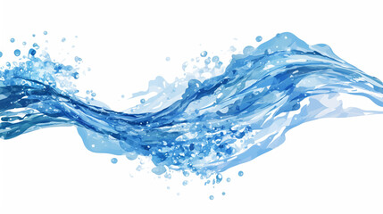 Water splash with dynamic motion.