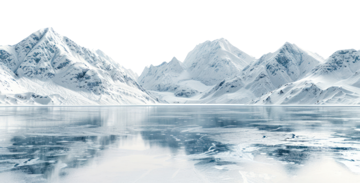 PNG Serene icy mountain landscape