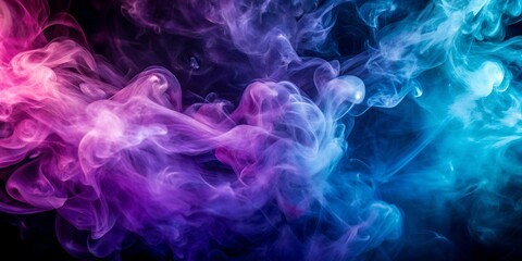 smoke background with purple and blue colors AI-Created Content
