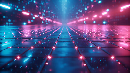 Futuristic retro background of the 80s retro style. Generative AI