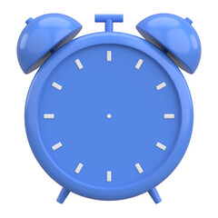 3D Illustration of an Empty Alarm Clock.