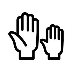 Voting icon in thin line style. Vector illustration graphic design