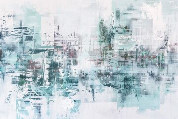Obraz premium Modern digital artwork with textured layers and cool tones.