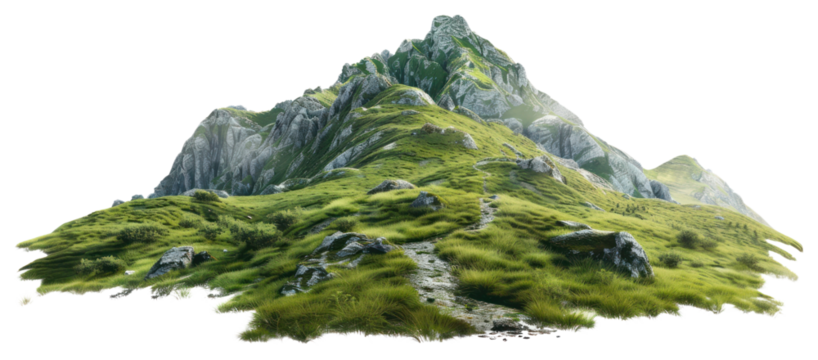 PNG Lush green mountain landscape - Powered by Adobe