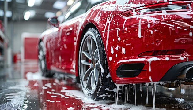 Red car wash.