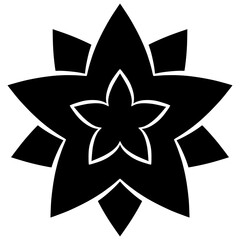 flower icon. floral plant