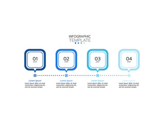 Timeline infographic template. 4 Step timeline infographics template. presentation graph. Business concept with 4 options, vector illustration.