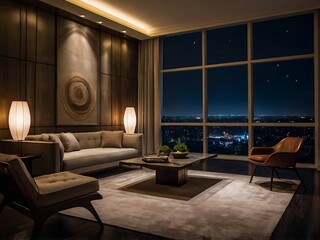 Chic Nighttime Interior Styling