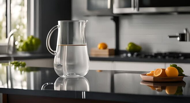 Jug of water in the kitchen.