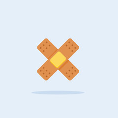 medical bandage illustration, plaster logo design cute simple modern for medical app icon