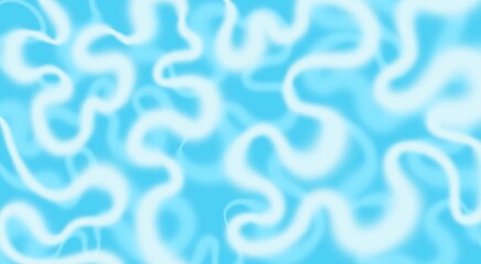 White swirls on a blue background.
