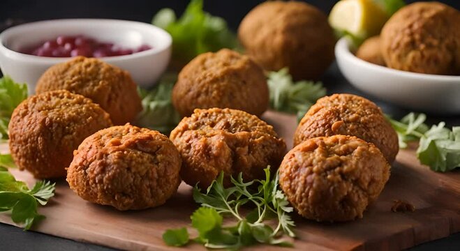 Falafel balls. Homemade falafel.