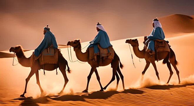The three wise men in the desert.