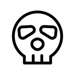 Skull icon in thin line style. Vector illustration graphic design