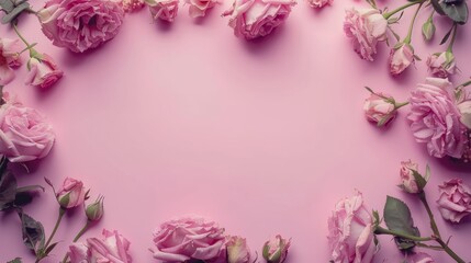Pink Roses Border