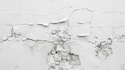 Fototapeta premium White paint on cement wall of renovated building; home construction concept, white background.