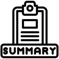 Fototapeta premium Summary Icon
