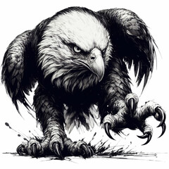 eagle tattoo design illustration