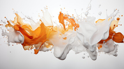 White Splashes Particles Watercolor Painting, Abstract Image, Texture, Pattern Background, Wallpaper, Smartphone Cover and Screen, Cell Phone, Computer, Laptop, 9:16 and 16:9 Format
