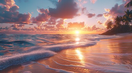 sunset on the beach