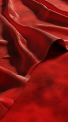 Earthy Embrace: Red Fabric on Ground