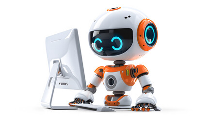 Ai Chatbots working and chatting in computer