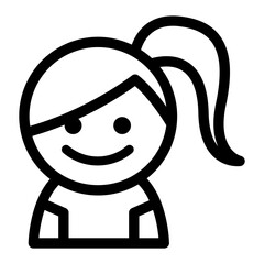 Student icon in thin line style. Vector illustration graphic design