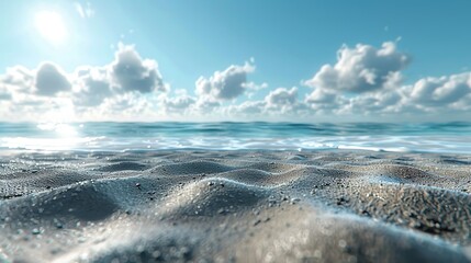 Sunny Sky Over Sandy Summer Beach