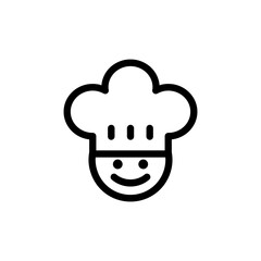 Chef icon in thin line style. Vector illustration graphic design