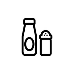 Seasoning icon in thin line style. Vector illustration graphic design