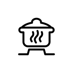 Stew icon in thin line style. Vector illustration graphic design