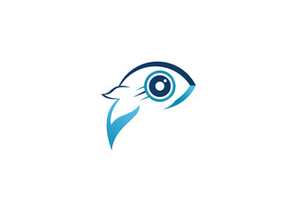 vision design logo or fish with eyes