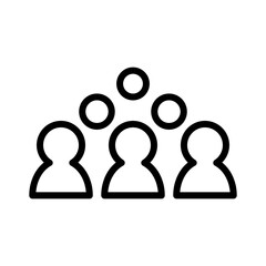 Social network icon in thin line style. Vector illustration graphic design