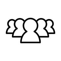 Social network icon in thin line style. Vector illustration graphic design