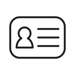 Profile icon in thin line style. Vector illustration graphic design