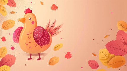Happy Thansgiving day. Turkey bird banner background generated by ai