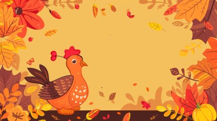 Happy Thansgiving day. Turkey bird banner background generated by ai