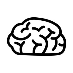 Brain icon in thin line style. Vector illustration graphic design