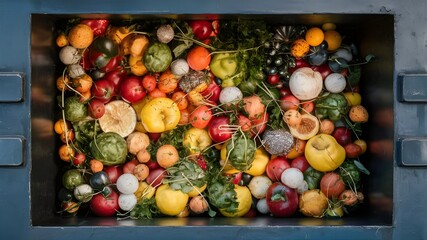 Perfectly Edible Food Discarded in Dumpster: A stark representation of Food Waste Issues. An image showing perfectly edible food discarded in a dumpster, illustrating the problem of food waste 