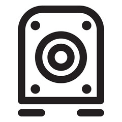Speaker icon in thin line style. Vector illustration graphic design