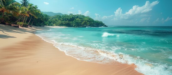 Tranquil Tropical Beach with Palm Trees