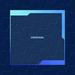 Futuristic square gradient background. Pop up window vector illustration.