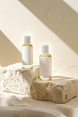 Luxurious Spa Essentials with Sunlit Ambiance
