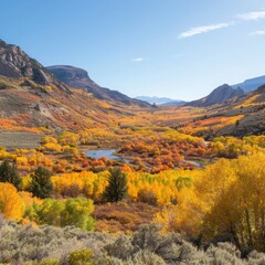 autumn landscape in mountains