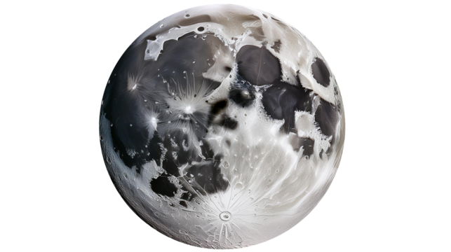 Moon transparent png, isolated lunar space graphic resource