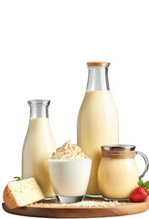 delicious Dairy isolated on white background